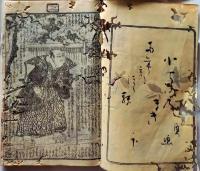 D26060820〇彩色木版 草双紙 合巻  室町源氏胡蝶巻 第１１編下巻 １冊 柳亭種彦 梅蝶楼国貞画 江戸末期〇和本古書古文書