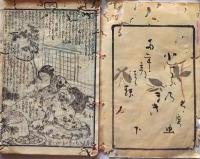 D26060838〇彩色木版 草双紙 合巻  室町源氏胡蝶巻 第２０編下巻 １冊 柳亭種彦 梅蝶楼国貞画 江戸末期〇和本古書古文書