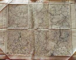 D26070202〇古地図 五万分一図 岡山北部 岡山県 大正１４年〇和本古書古文書