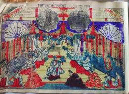 D26070408〇一枚摺物 石版画  伊勢大々御神楽の図  大正８年〇和本古書古文書