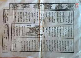 D26070922〇復刻印刷 一枚摺物 木版画  東京日日新聞 第一号 明治５年 昭和年代〇和本古書古文書