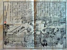 D26070924〇一枚摺物 木版画  浄土真宗 興正寺 佛光寺 親鸞 万延２年〇和本古書古文書