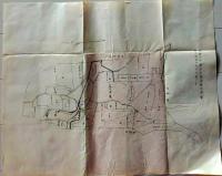 D26071306〇古地図 手書彩色 内野々村字紡口地図　香川県三豊郡五郷村農業会 昭和年代〇和本古書古文書