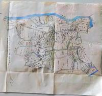 D26071312〇古地図 手書彩色 内野々村字原地図　香川県三豊郡五郷村農業会 昭和年代〇和本古書古文書