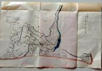 D26071317〇古地図 手書彩色 井関村字宮ノ本地図　香川県三豊郡五郷村農業会 昭和年代〇和本古書古文書