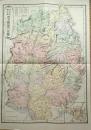 D26070103〇復刻 岩手県管内全図 日本地図選集 明治２７年 大日本管轄分地図  昭和４３年〇和本古書古文書
