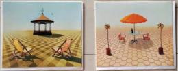 D26072442〇印刷絵画 夏 philip solly 封筒付 昭和年代  〇和本古書古文書
