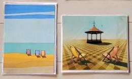 D26072445〇印刷絵画 夏 philip solly Andras Kaldor 封筒付 昭和年代  〇和本古書古文書