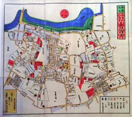 D26073108〇復刻版 印刷 赤坂絵図 安政４年 港区の一部 大江戸絵図  嘉永 安政 尾張屋版 昭和年代〇和本古書古文書