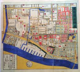 D26073112〇復刻版 印刷 浅草御蔵前辺図 安政４年 台東区の一部 大江戸絵図  嘉永 安政 尾張屋版 昭和年代〇和本古書古文書