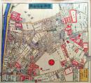 D26073120〇復刻版 印刷 市ヶ谷牛込絵図 嘉永４年 新宿区の一部  大江戸絵図  嘉永 安政 尾張屋版 昭和年代〇和本古書古文書