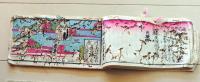 D26070704〇道中案内 大阪 京都 摺物 彩色木版  一新講  明治１４年〇和本古書古文書