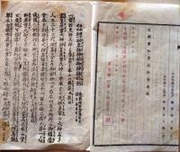 D26080811〇摺物 木版 羽束師神社保存有志名簿 神社地図入 山城 乙訓郡 明治２２年〇和本古書古文書