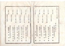 N25101131○明治布告布達○西南戦争勲章並に年金賜金拝受者名簿 勲7等足利町村山泰助 勲八等河内郡岩原村高橋由太郎 勲八等河内郡那田村半田彦吉ほか○明治12年 栃木県布達○和本古書古文書