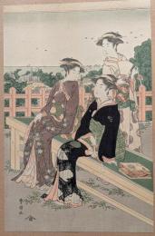 D26102114〇復刻 浮世絵 愛宕山眺望の闘  歌川豐國 一枚摺物 彩色木版画 大判 錦絵 江戸風俗浮世絵大鑑抜粋 大正５年〇和本古書古文書