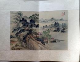 D25102407〇中国画 絹本 手彩色肉筆画 昭和年代〇和本古書古文書