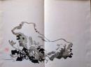 D261019311〇一枚摺物 彩色木版画   蒲公英 タンポポ  景年習画帖第２編抜粋 今尾景年が描いた絵手本（画帳）昭和年代復刻〇和本古書古文書