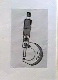 D25103007〇彩色木版画 ミニサイズ 顕微鏡  錦絵 浮世絵 昭和年代〇和本古書古文書