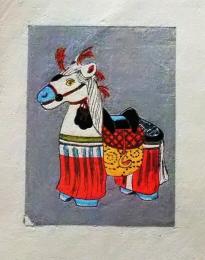 D25103020〇彩色木版画 ミニサイズ  チャグチャグ 錦絵 浮世絵 昭和年代〇和本古書古文書