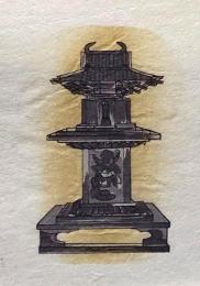 D25103068〇彩色木版画 ミニサイズ 厨子 錦絵 浮世絵 昭和年代〇和本古書古文書