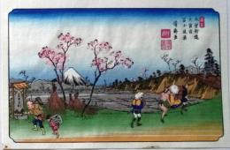 D25110505〇広重・英泉 手摺木版 木曽街道六十九次  英泉 大宮〇和本古書古文書