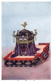 N25111188〇戦前絵葉書 ○昭和天皇 御即位御大礼記念 高御座 昭和3年 古写真 カラー○和本古書古文書