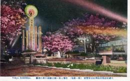 N25111614〇戦前絵葉書 ○大礼記念国産振興東京博覧会（第一会場）花壇と第一第二号館の美観 昭和3年 東京 上野 古写真 カラー○和本古書古文書
