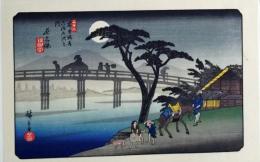 D25110528〇広重・英泉 手摺木版 木曽街道六十九次  広重 長久保〇和本古書古文書