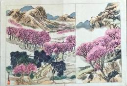 D25111006〇彩色木版画 与謝蕪村 謝春星  日本名画鑑 田中茂一発行 藤原鎌倉徳川時代 明治３３年〇和本古書古文書