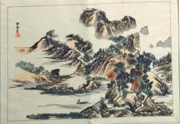 D25111007〇彩色木版画 与謝蕪村 謝春星  日本名画鑑 田中茂一発行 藤原鎌倉徳川時代 明治３３年〇和本古書古文書