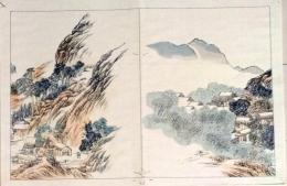 D25111008〇彩色木版画 与謝蕪村 謝春星  日本名画鑑 田中茂一発行 藤原鎌倉徳川時代 明治３３年〇和本古書古文書