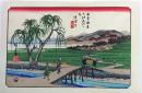 D25110546〇広重・英泉 手摺木版 木曽街道六十九次  広重 中津川〇和本古書古文書