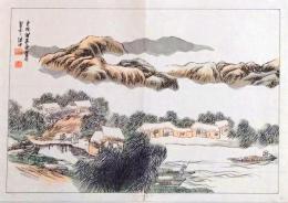 D25111021〇彩色木版画 与謝蕪村 謝春星  日本名画鑑 田中茂一発行 藤原鎌倉徳川時代 明治３３年〇和本古書古文書