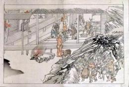 D25111026〇彩色木版画 日本名画鑑 田中茂一発行 藤原鎌倉徳川時代 明治３３年〇和本古書古文書