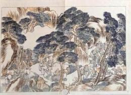 D25111045〇彩色木版画 日本名画鑑 田中茂一発行 藤原鎌倉徳川時代 明治３３年〇和本古書古文書