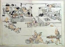 D25111070〇彩色木版画 日本名画鑑 田中茂一発行 丸山応挙筆 四条河原納涼図 藤原鎌倉徳川時代 明治３３年〇和本古書古文書