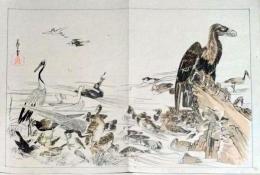 D25111096〇彩色木版画 日本名画鑑 田中茂一発行 藤原鎌倉徳川時代 明治３３年〇和本古書古文書