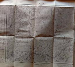 D2111318〇古地図   真岡 栃木県 茨城県 五万分一地形図 　昭和２８年〇和本古書古文書