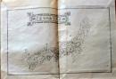 D25111101〇明治資料古地図 銅版画  神武天皇海内平定の図　正續皇朝史略字類大全戦地概圖抜粋 新井新編輯 明治年代〇和本古書古文書