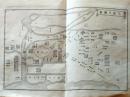 D25111133〇明治資料古地図 銅版画 大阪冬の陣　正續皇朝史略字類大全戦地概圖抜粋 新井新編輯 明治年代〇和本古書古文書