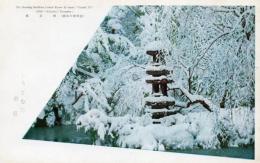 N25120603〇戦前絵葉書 ○金沢 兼六園 海石塔　石川県 古写真 カラー○和本古書古文書
