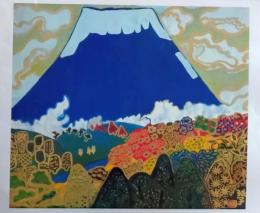 f25062116〇復刻 額絵 初冠雪の富士 片岡球子 巨匠たちの富士 読売新聞社 ２０１４年〇和本古書古文書