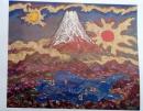f25062123〇復刻 額絵 日月山上 富士 絹谷幸二巨匠たちの富士 読売新聞社 ２０１４年〇和本古書古文書