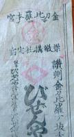 J22101306〇刷り物 明治時代 金比羅本宮 一の坂大門 講社定宿 びぜんや孫市〇和本古書古文書