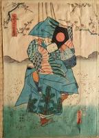 J22120201〇錦絵 浮世絵 あやつり三番叟 ２枚続き 歌川三代豊国 一陽斎 国貞 馬喰四木屋板〇和本古書古文書