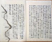 J22121508〇農業筆記 農学概論 写本 地文学 伊香保火山の図〇和本古書古文書