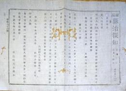 J23010105〇明治布告布達 県治報知 出版条例  明治９年 新潟県〇和本古書古文書