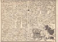 n23061117うきよ新聞(有喜世) 明治15年4月22日第1279号 三益社発行 ○新聞 吹矢射的営業取締 蛎殻町米商で強盗取押え ○うきよ話 伊東専三 ○広告 日東銀行開業日本橋区蛎売町 温知社・漢医同盟大集会 ○相場
