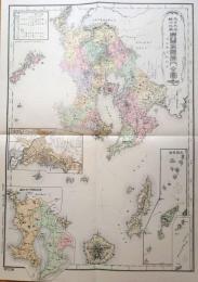 f23090033〇復刻 鹿児島県 日本地図選集 明治２７年 大日本管轄分地図  昭和４３年〇和本古書古文書