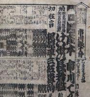 f23090102〇刷物 摺物 歌舞伎 芝居番付 前狂言 けいせい長者艦 安政6年(1859年)〇和本古書古文書